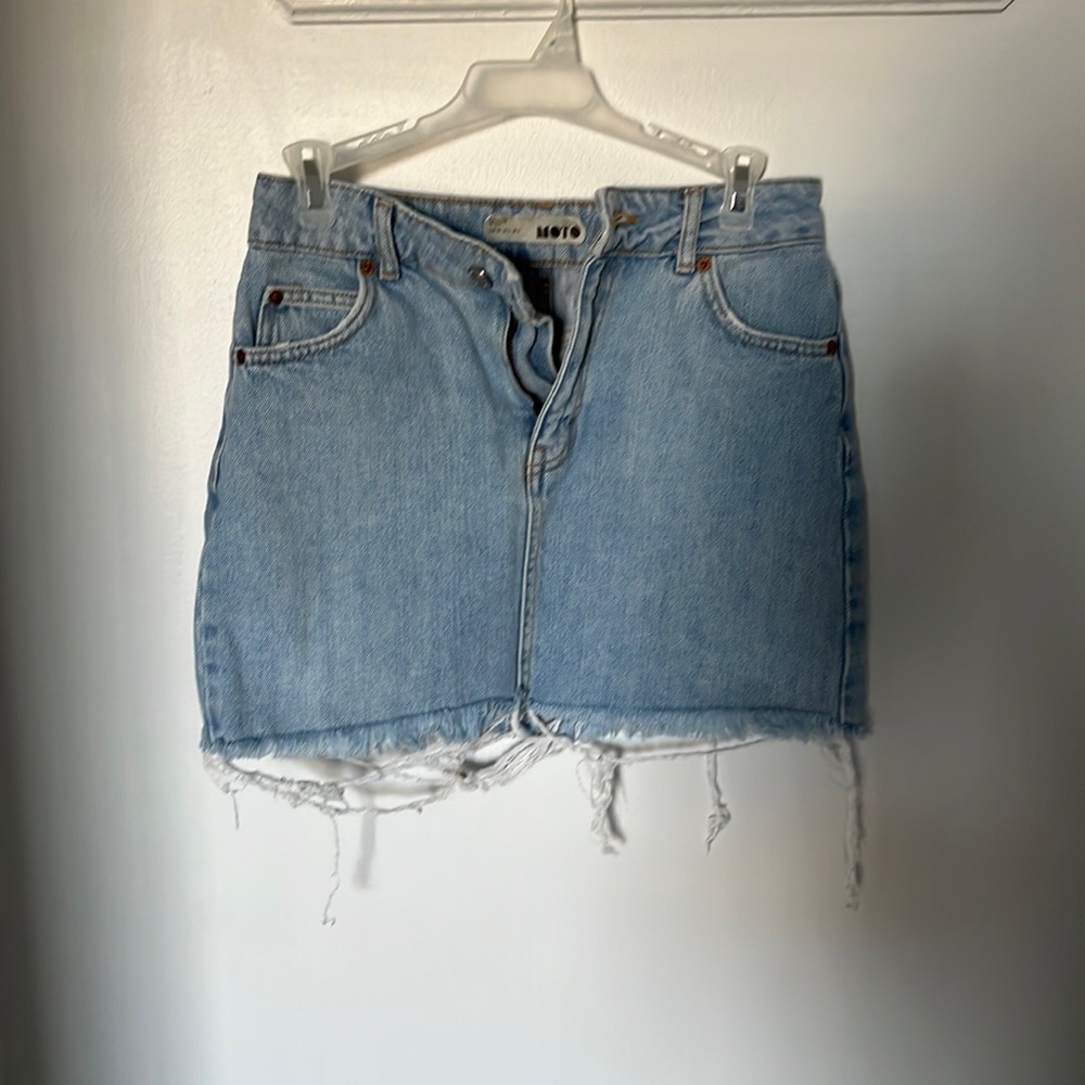 Topshop Moto denim skirt. Good condition.